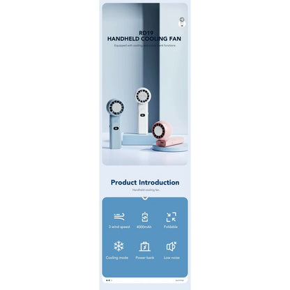 Портативный мини вентилятор RD19 - 4000 mAh