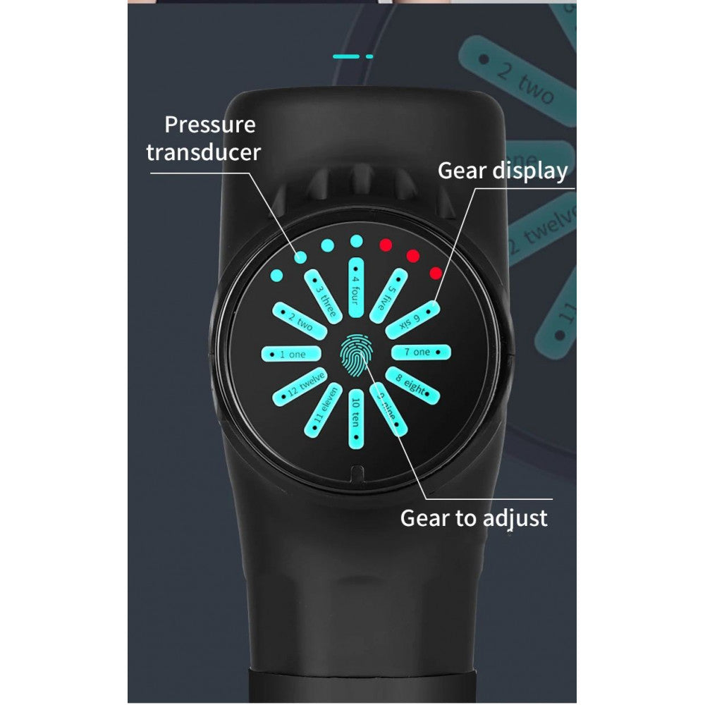 Portable Handheld Body Massager Fascial Gun 8076 Lithium Battery