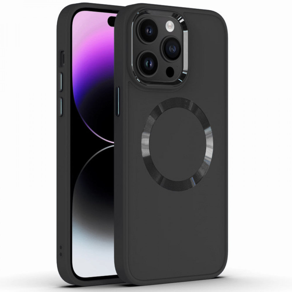 Metal Style Case With MagSafe iPhone 15 Pro — Gray