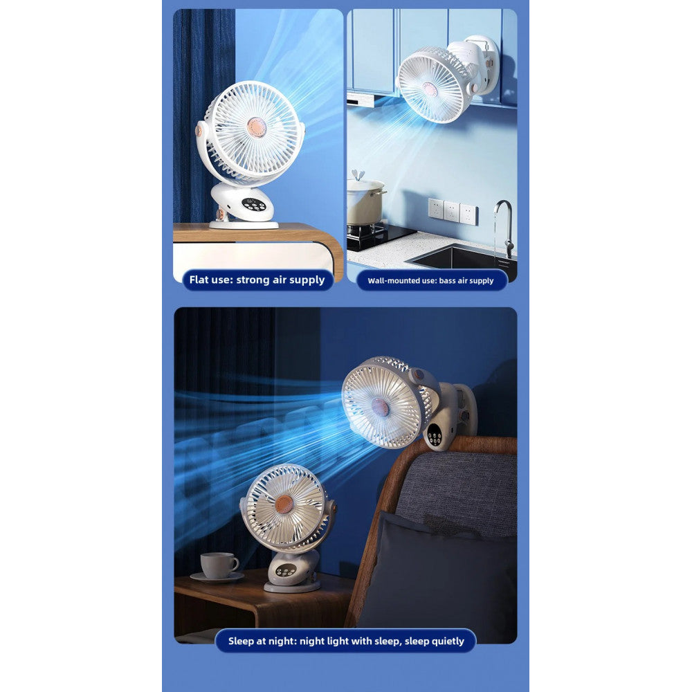 Портативный мини вентилятор M9 White