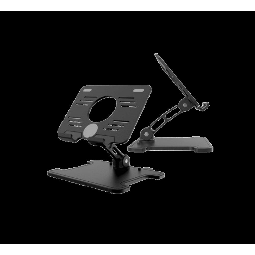 Phone &amp; Tablet Stand – Desktop Biaxial Foldable Metal Gray K-605