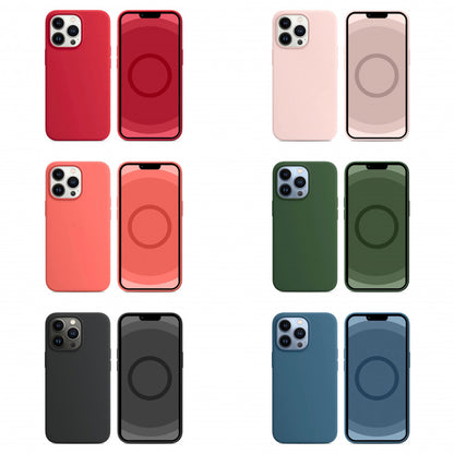 Накладка Чехлы Silicone Case with MagSafe — iPhone 13 Pro Max — Black