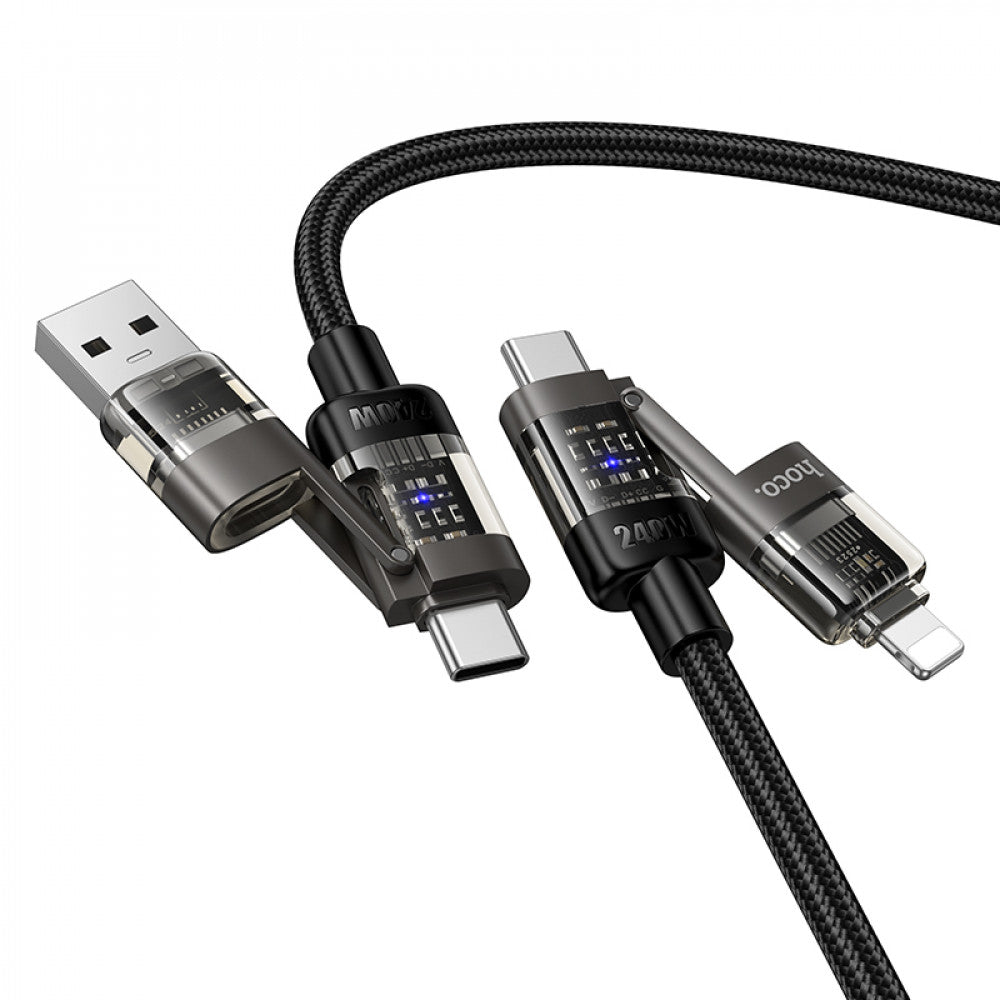 Кабель 3 in 1 ( L , M , С ) 2A (1m) Hoco U151