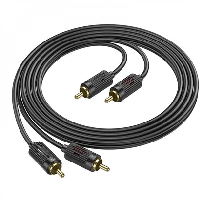 Cable 2 RCA To 2 RCA (1m) Hoco UPA29 – Black