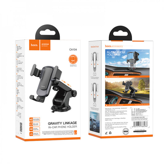 Car holder sliding on a suction cup Hoco CA104 — Black