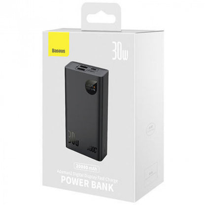 Power Bank 20000 mAh | 30W | Digital Display - Baseus (PPAD050) - PPAD050002 White