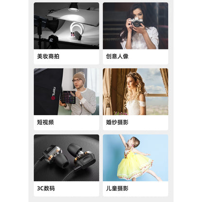 Set Soft Box 90cm + spotlight + tripod Tolifo LED KW200B Pro Fill light 220W Bluetooth control 60m 12 special effect