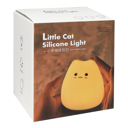 Night Light - Little Cat Silicone LED Light Multicolors - Design 02