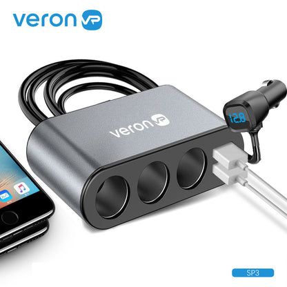 Cigarette Lighter Splitter | 3S | 3.1A | 2U — Veron SP3