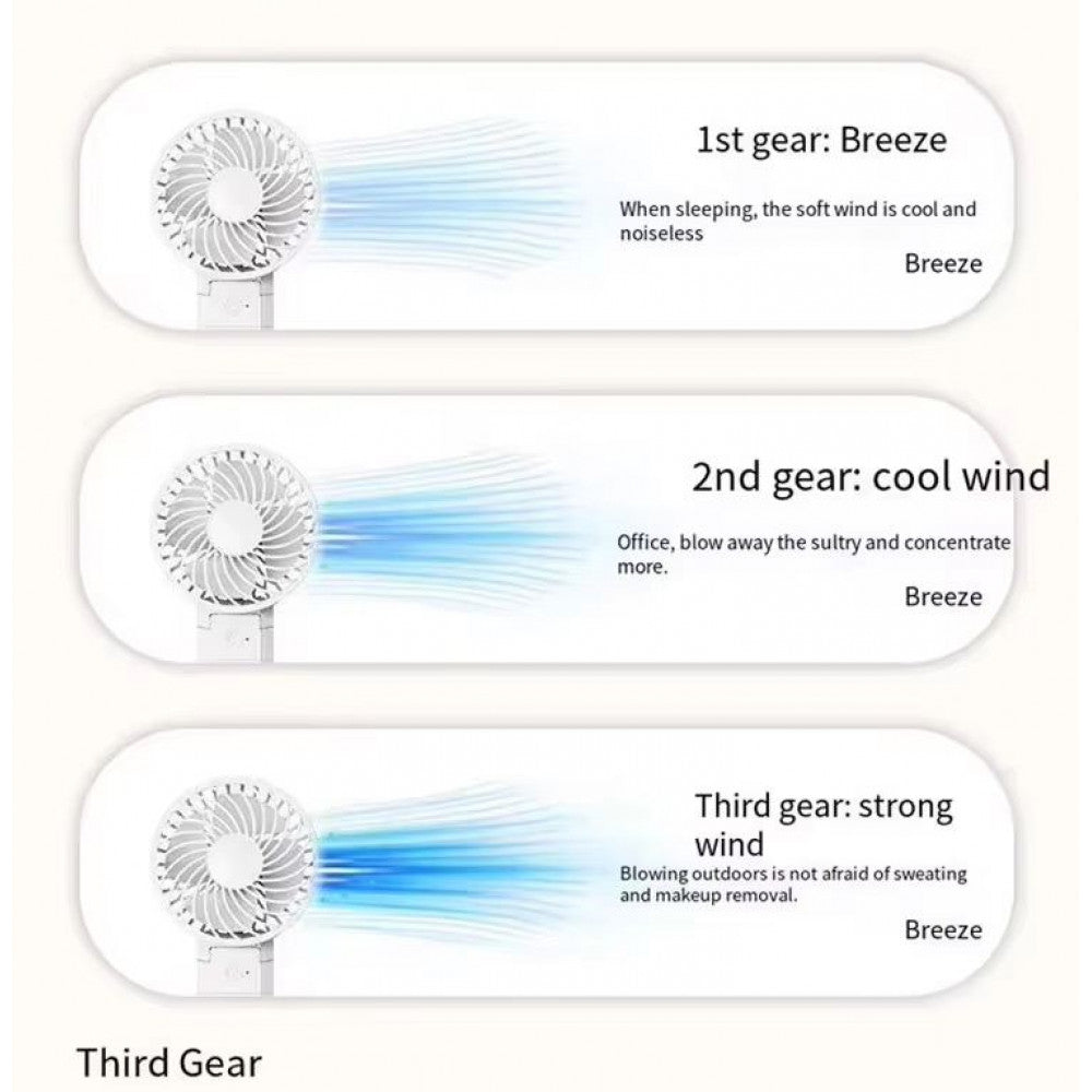 Портативный мини вентилятор RD10 - 4000 mAh — White