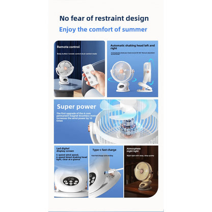 Портативный мини вентилятор M9 White