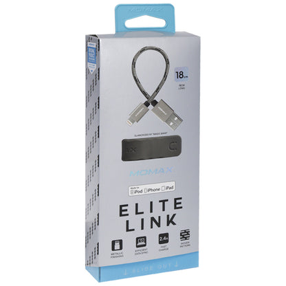 Lightning Cable 2.4A (0.18m) Momax DL5 — Rose