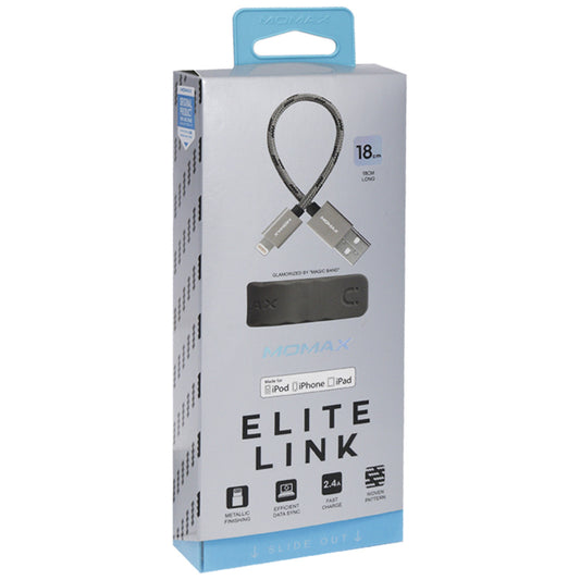 Lightning Cable 2.4A (0.18m) Momax DL5 — Rose