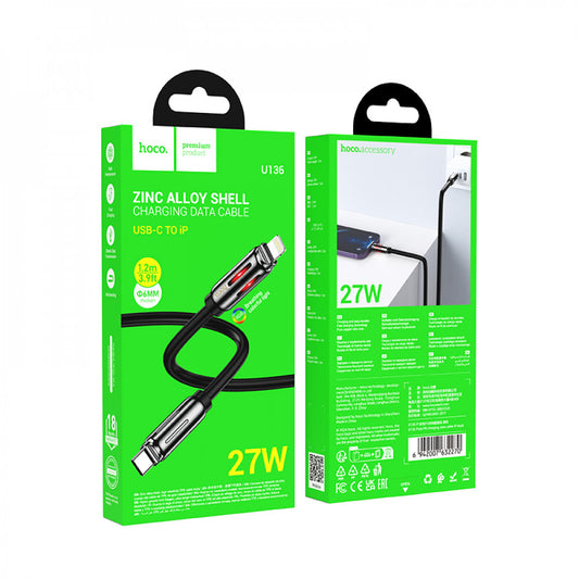 Cable USB C to Lightning 27W PD (1m) – Hoco U136 – Black