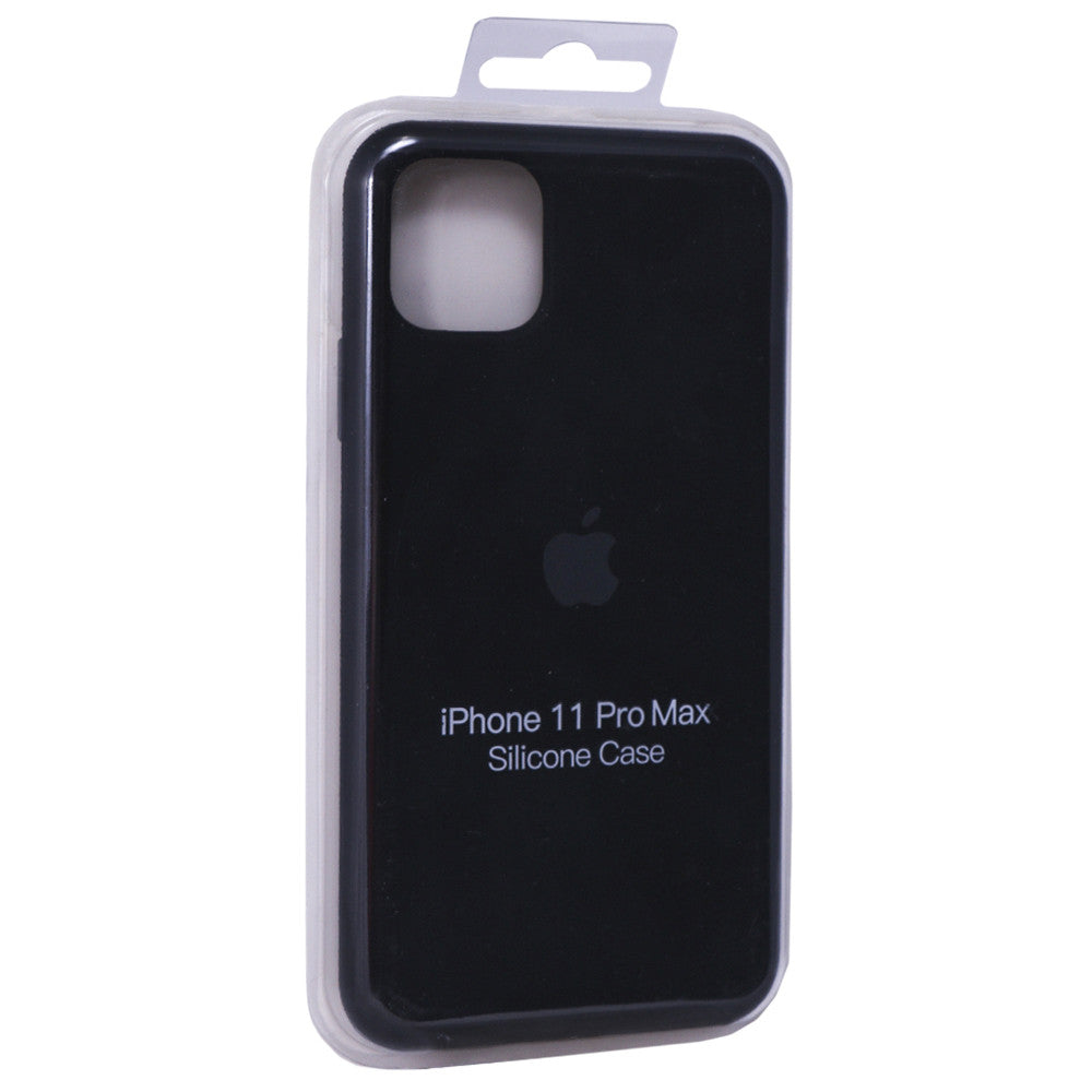 Original Silicone Case Full Size iPhone 11 Pro Max — Black (18)