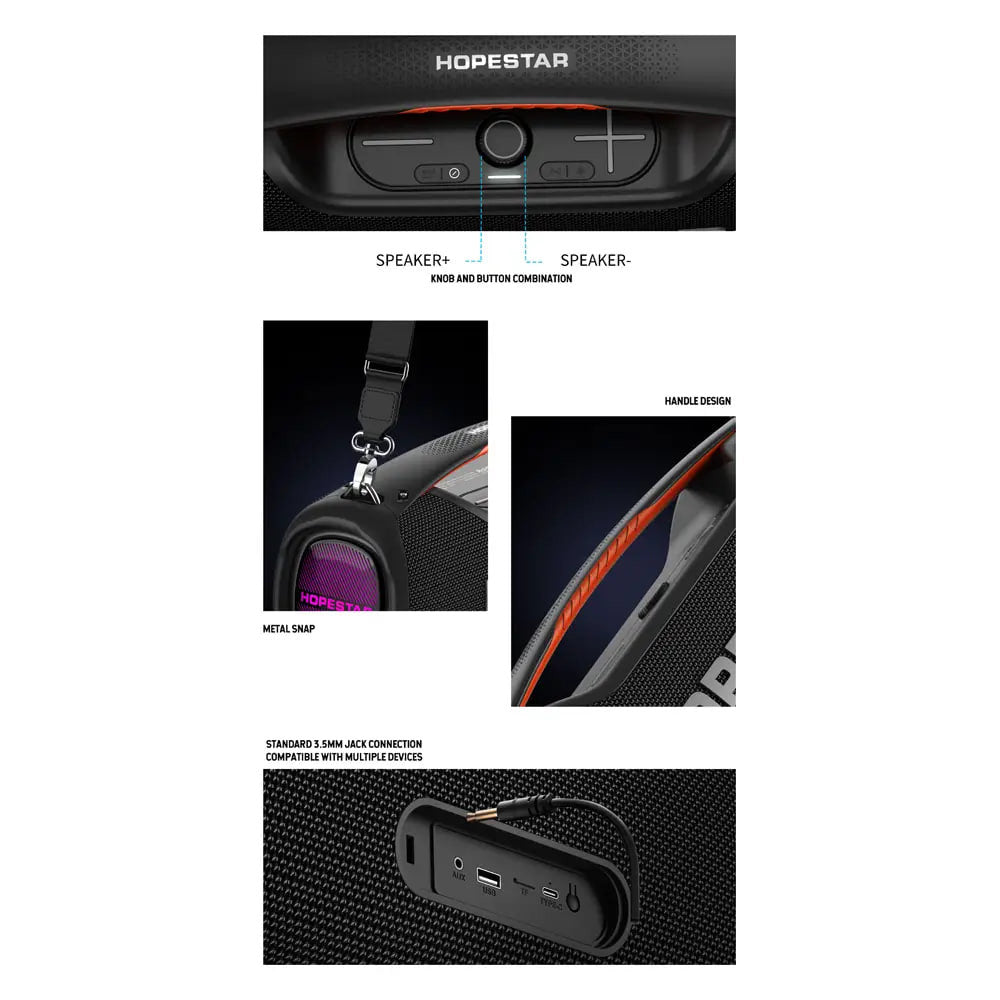 §Портативна колонка — Hopestar A60 100W — Black