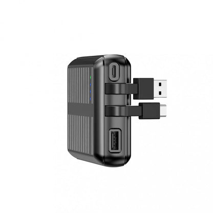 Power Bank 20000 mAh | 22.5W —Rixus RXPB47 Solar  With Built-in Cables