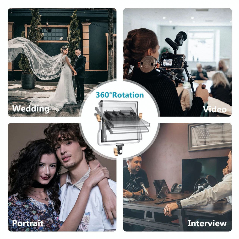 Video light lamp LED NEERWER NL480S 29W Bi-color 480pcs Led color 3200-5600K CRI 96+