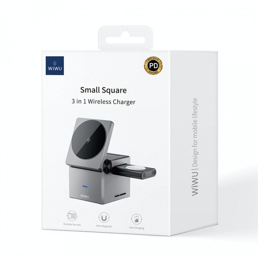 Wireless Charger 3 in 1 – Wiwu Wi-W030 – Black