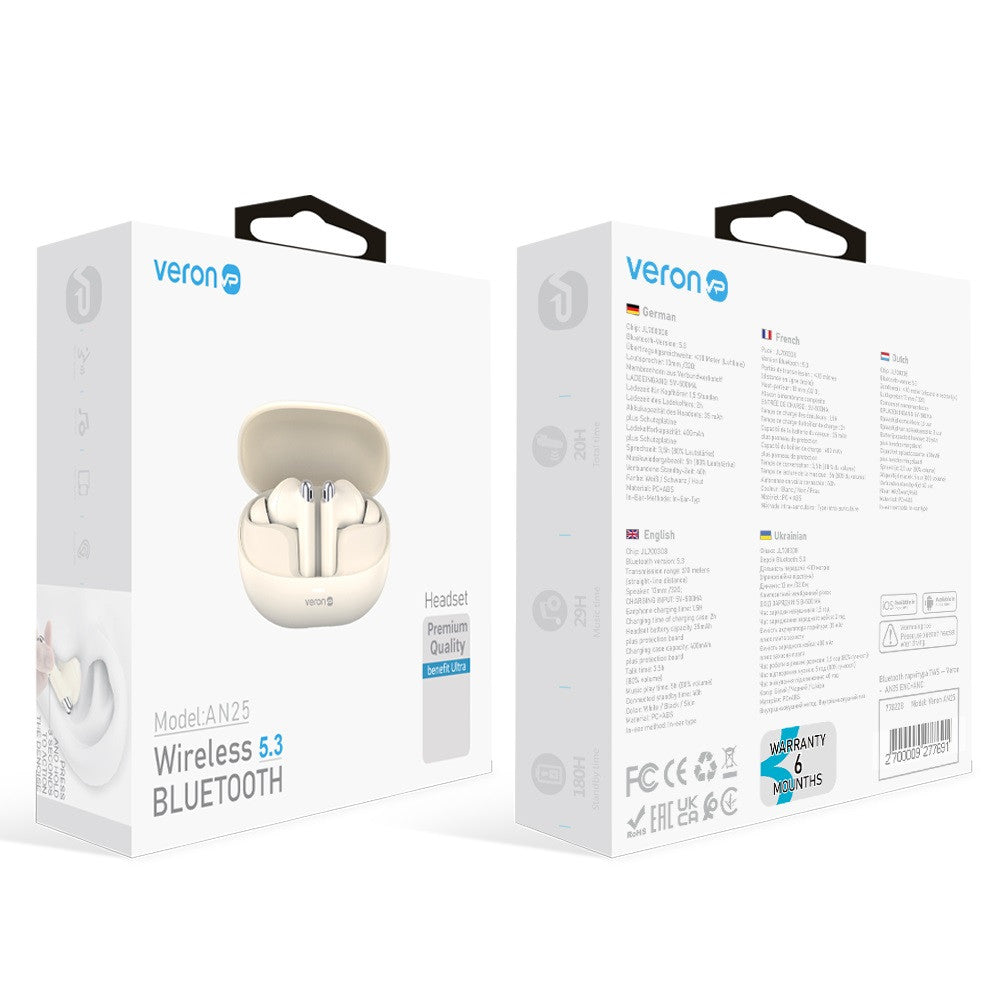 Bluetooth headset TWS – Veron - AN25 ENC+ANC