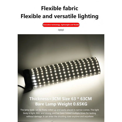 ZSYB JB-200X 200W 3200K-5600K Flexible LED Video Light with APP Control 63cm