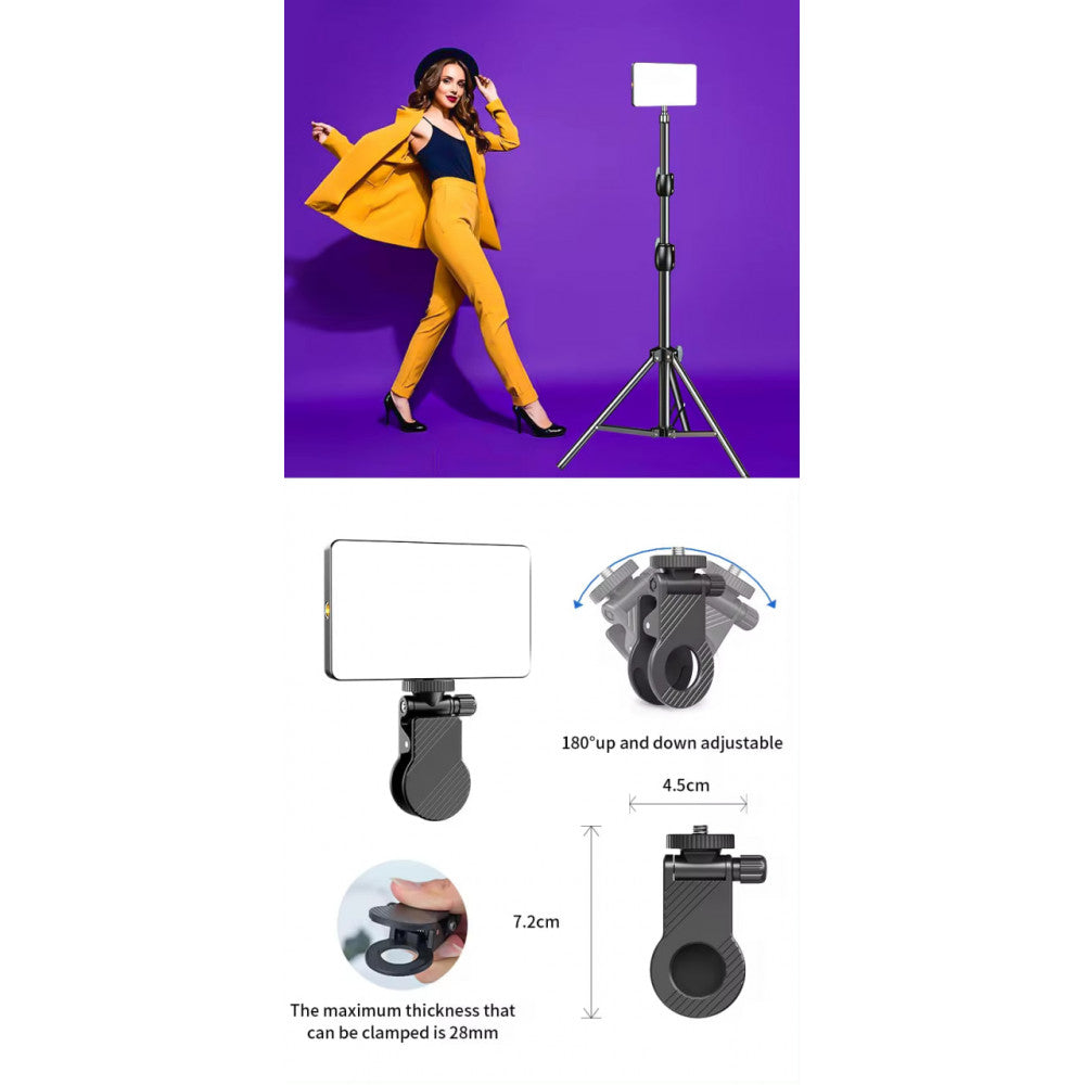 Selfie flash M12 7.4W color 2500-9000K CRI95+ Battery 3000mAh