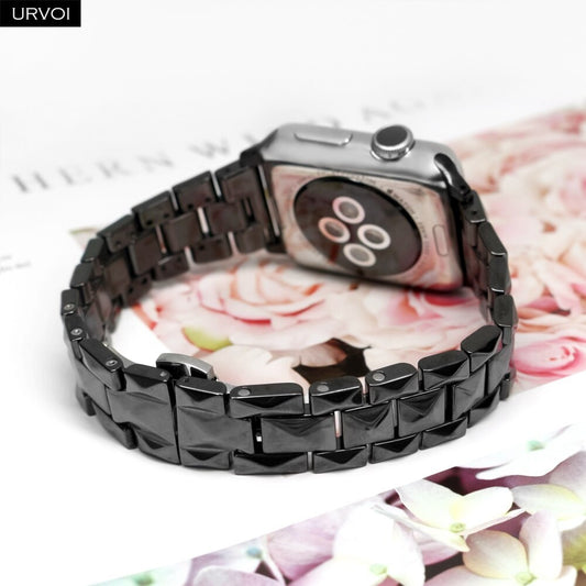 Reminets Ceramic Rhombus Design Apple Watch 38 mm 40 mm 41 mm – Black