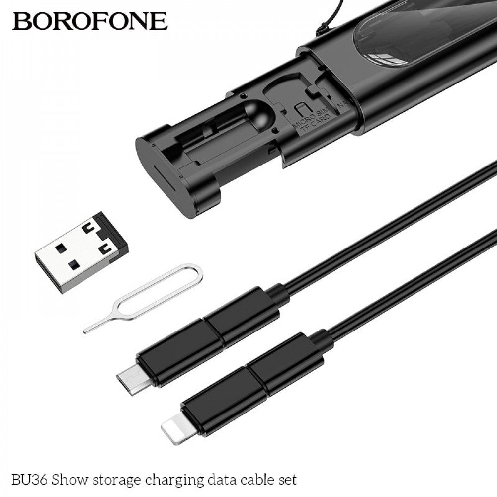 Multifunctional Charging Cable Set 60W Borofone BU36 – Black
