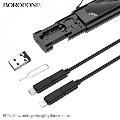 Multifunctional Charging Cable Set 60W Borofone BU36 – Black