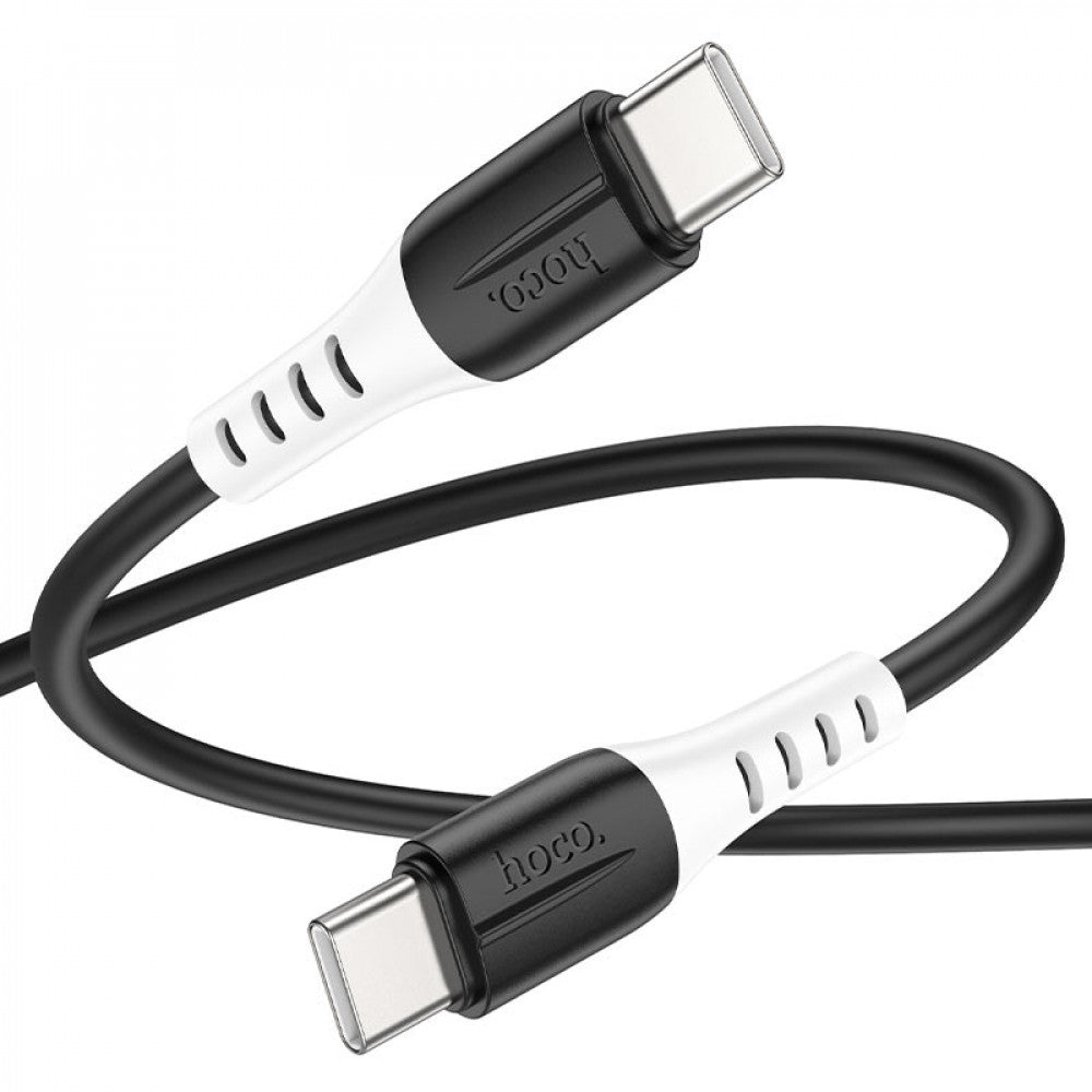 Кабель USB C to C 60W (1m) Hoco X82 Silicone — Black
