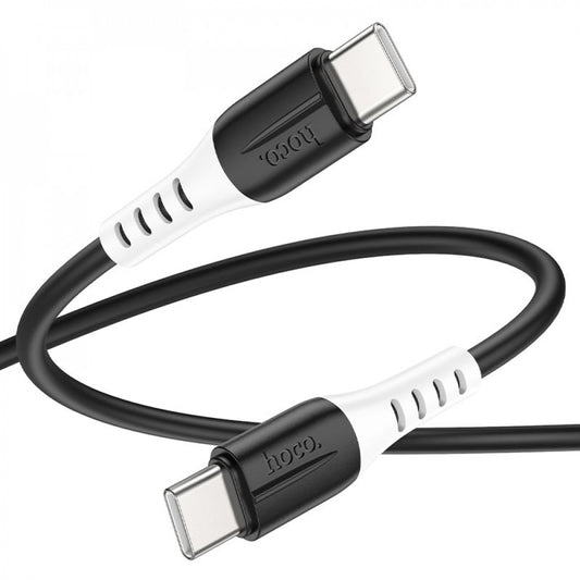 Кабель USB C to C 60W (1m) Hoco X82 Silicone — Black
