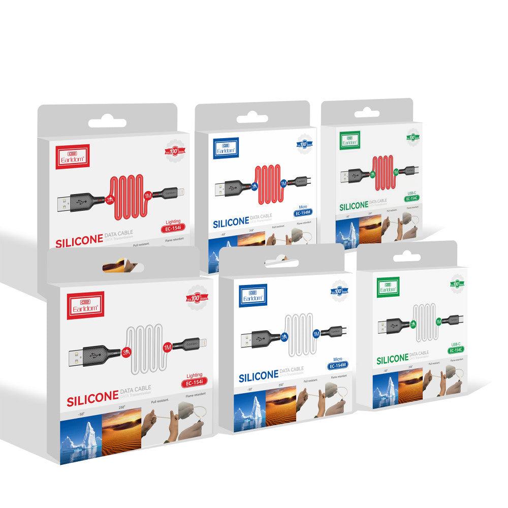 Cable USB C 2.4A (1m) — Earldom EC-154C — Red