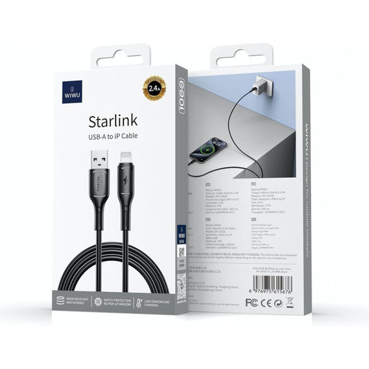 Кабель Lightning 2.4A (1m) — WiWU StarLink Wi-C042E A-L