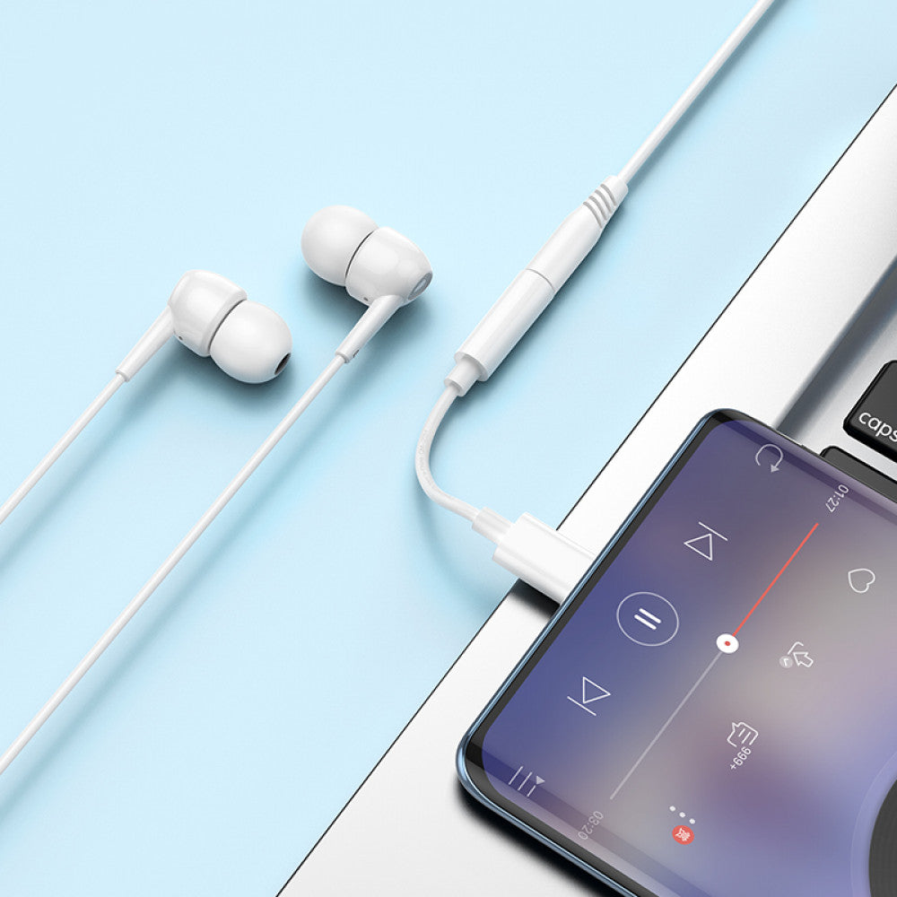 Adapter USB C To 3.5mm Hoco LS35 – White