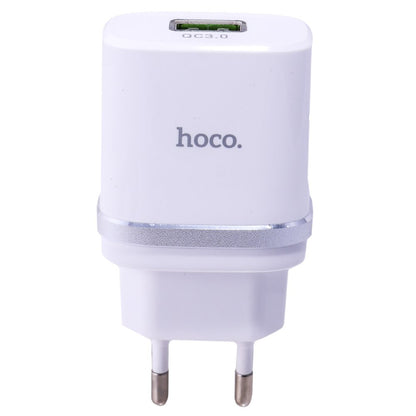 Home Charger | 18W | QC3.0 | Micro Cable (1m) – Hoco C12Q – Black