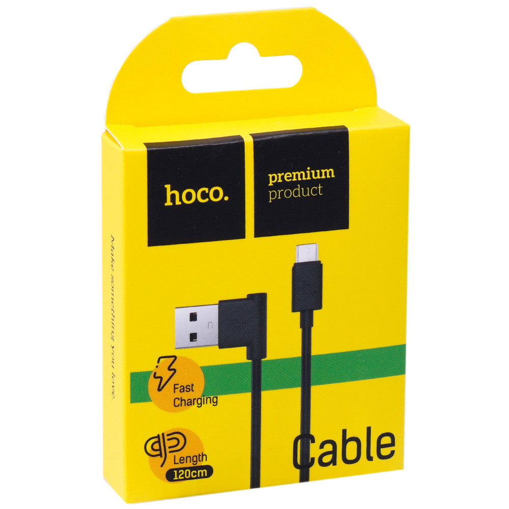 Cable Micro 2A (1.2m) Hoco UPM10 L-shape – Black