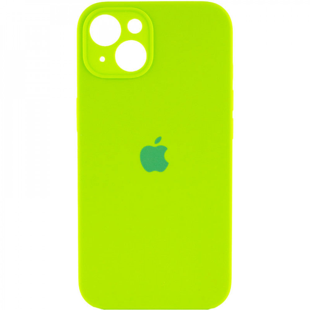 §Original Silicone Case with protective camera — iPhone 13 — Neon Green (60)