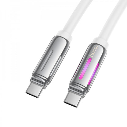 Кабель Silicone Cable USB C to C 60W (1m) — Hoco U136 — White