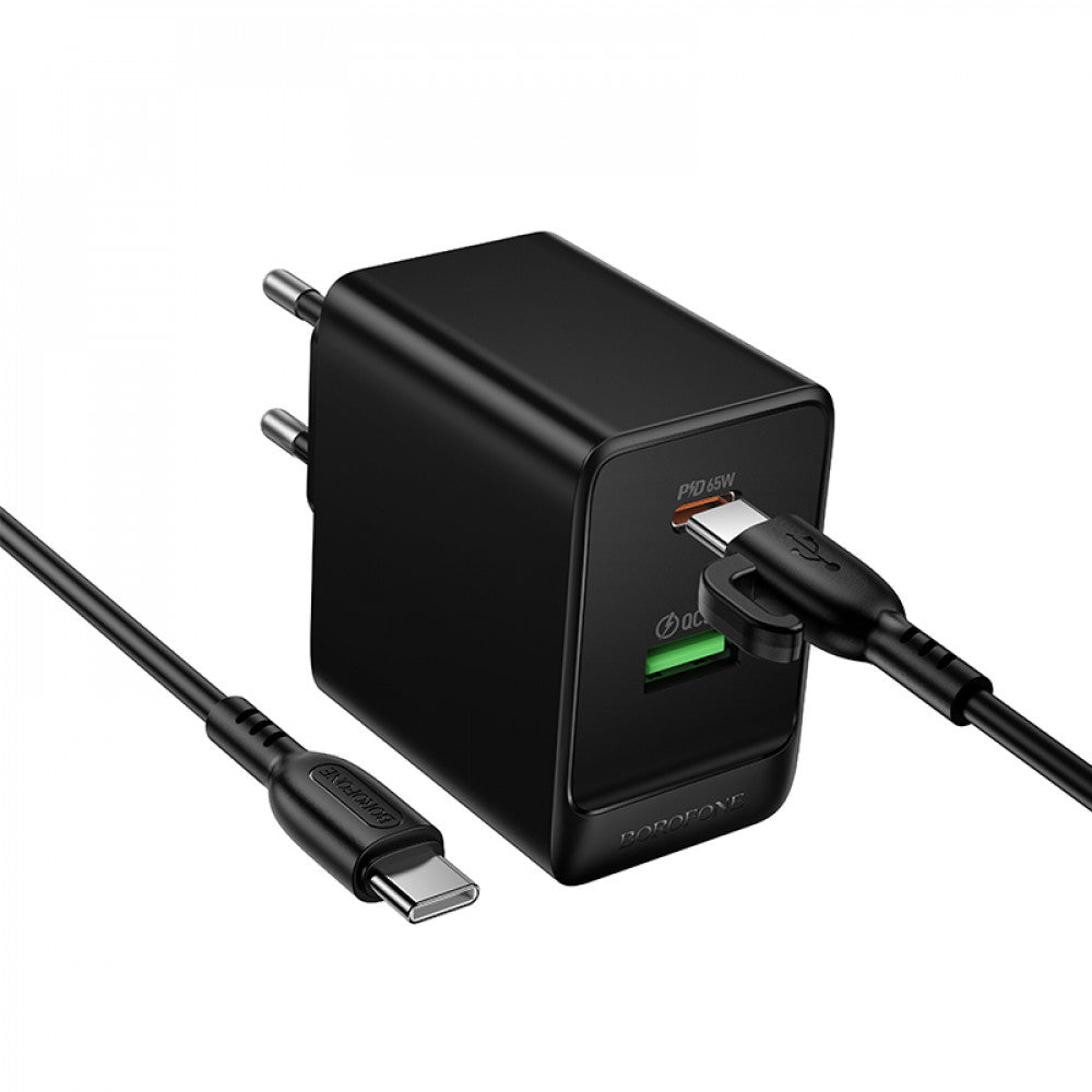 Home Charger 65W PD QC3.0 C to C Cable (1m) Borofone BAS17A