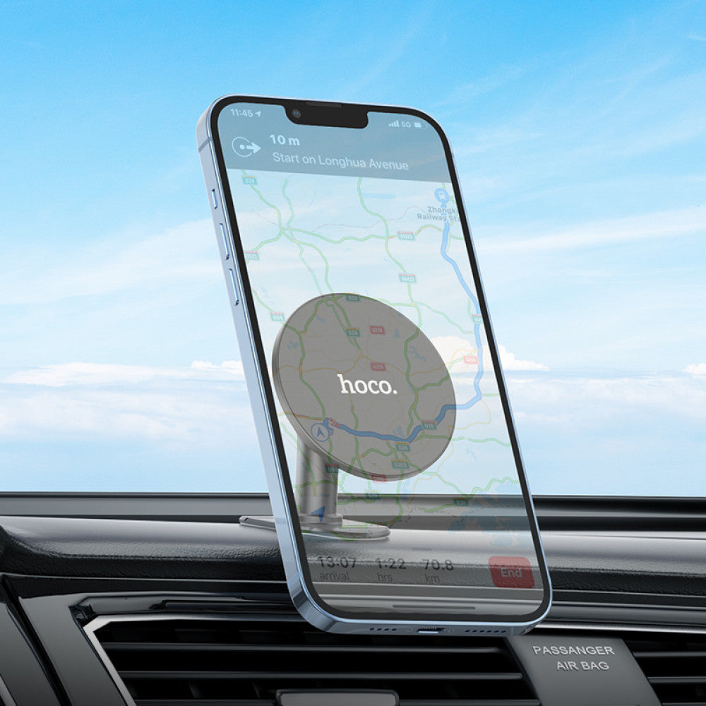 Car Holder Hoco H13 Fine jade ring magnetic (center console) – black