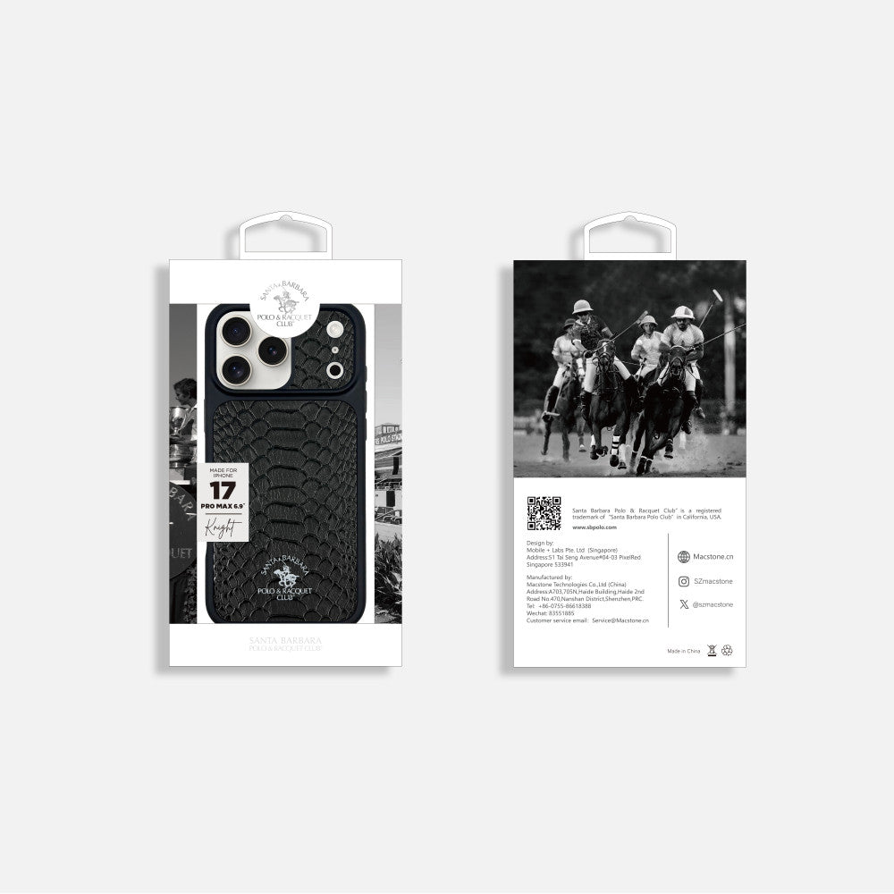 Накладка Чехлы Polo Knight Leather Case iPhone 17 Pro — Black