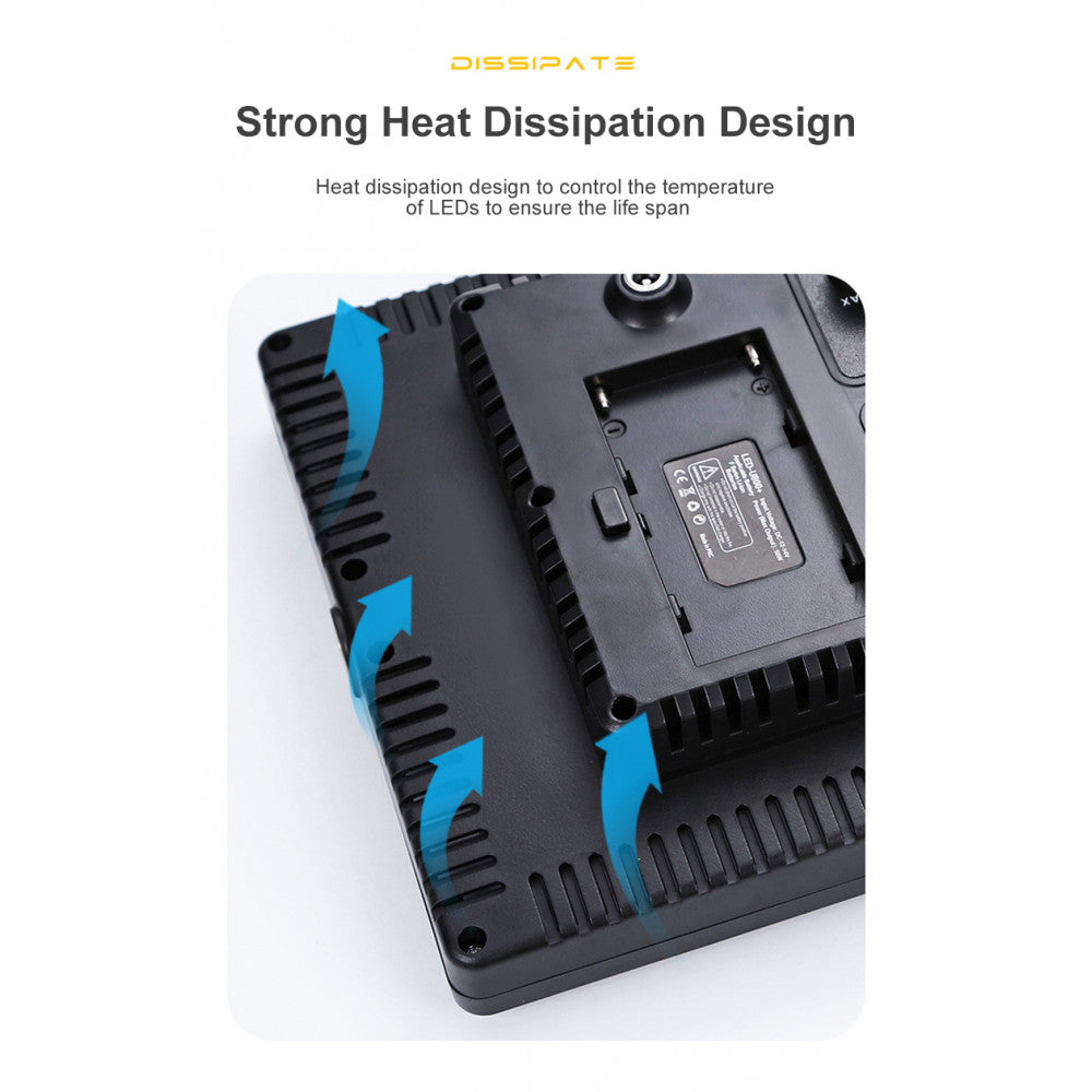 Лампа видеосвет LED Pro 800 I panel light I 2 battery(4400mAh) I charger I carry bag I