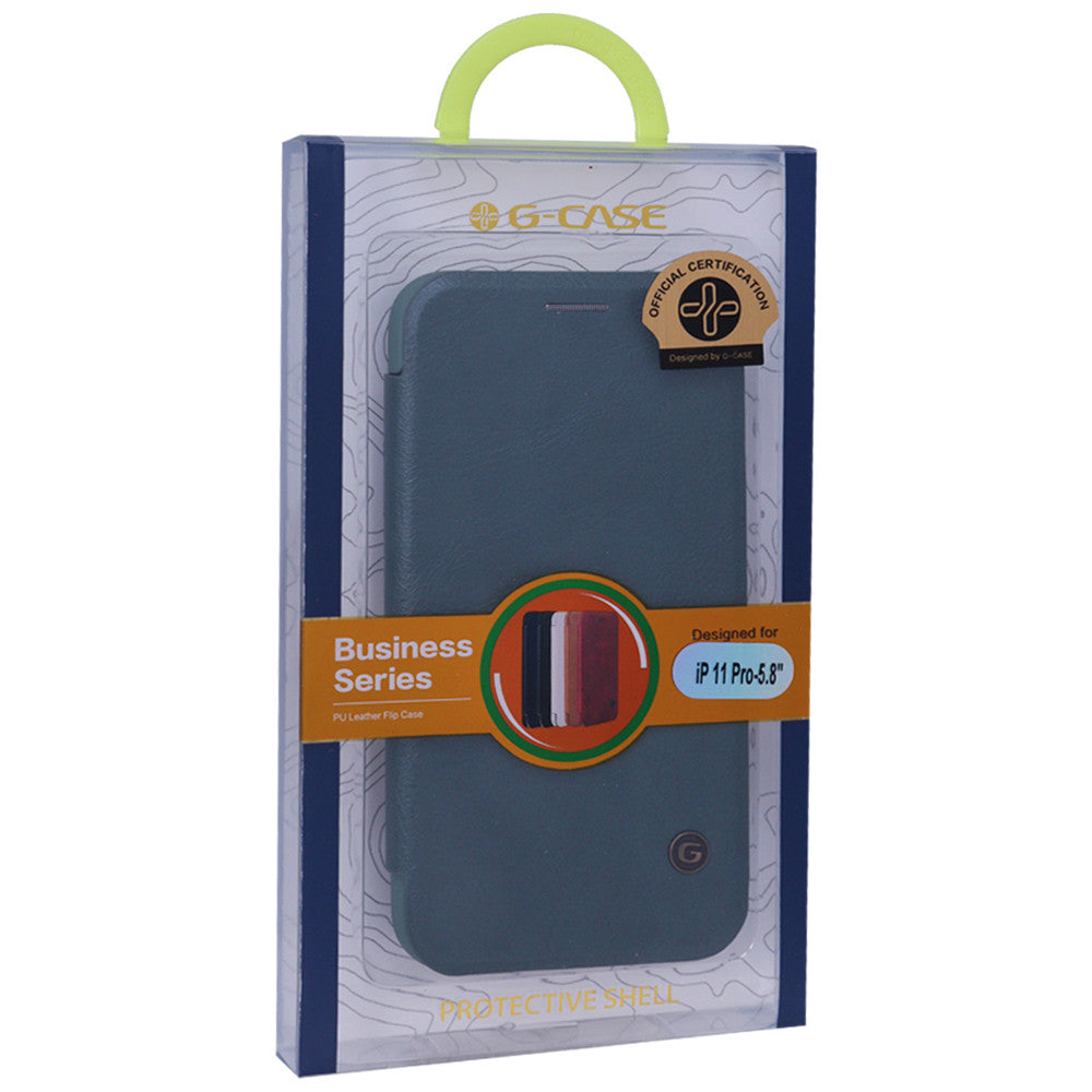 G-Case Business Series Leather Case iPhone 11 Pro — Green