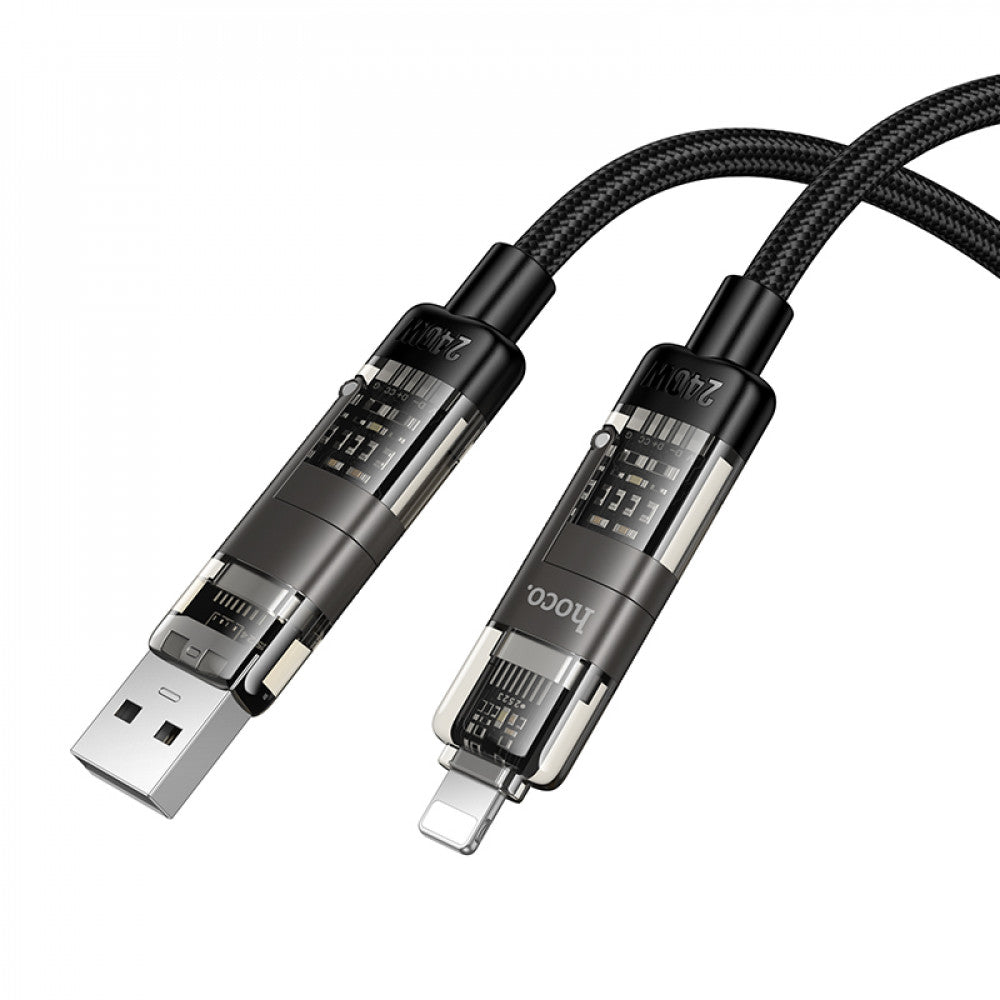 Кабель 3 in 1 ( L , M , С ) 2A (1m) Hoco U151