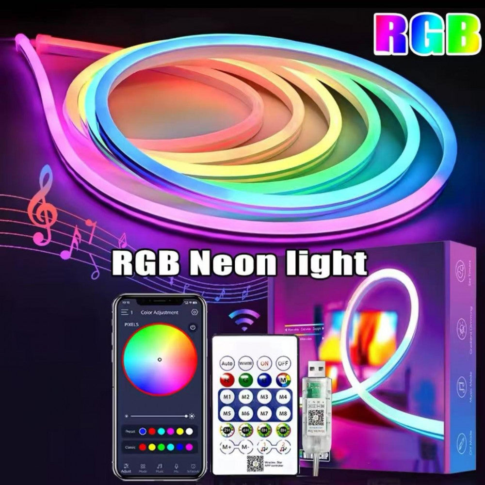 LED лента RGB Neon Rope 3м c пультом 5V