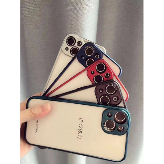 Electroplating TPU Case with Camera Lens protector iPhone 13 6.1" - Black