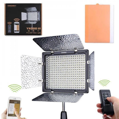 Video light lamp LED YN300 III 18W Light 300pcs color 3200-5500K+ battery with charger