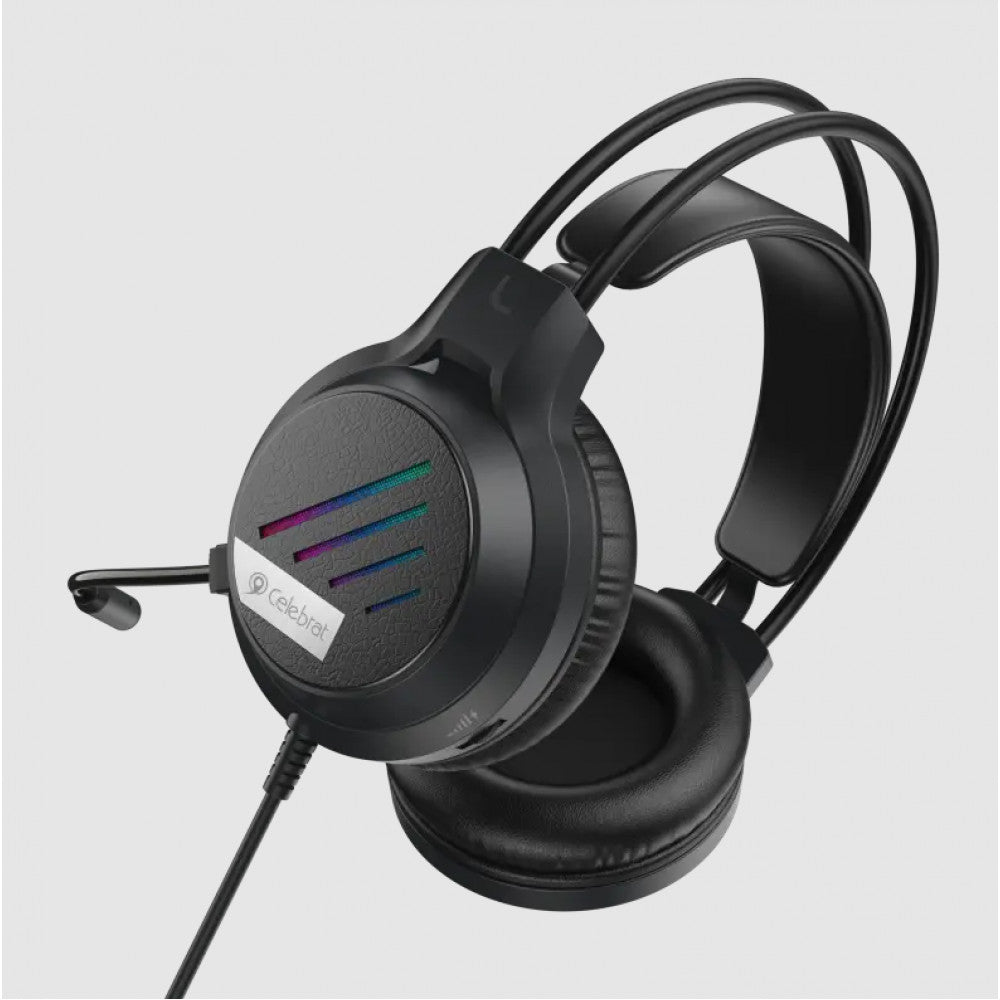 Gaming Headset 3.5mm &amp; USB – Celebrat GM-2 – Black