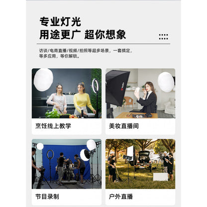 Set Soft Box 90cm + spotlight + tripod Tolifo LED KW200B Pro Fill light 220W Bluetooth control 60m 12 special effect