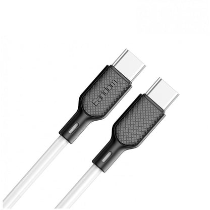 Cable USB C to C 60W (1m) Earldom EC-153 C-C White
